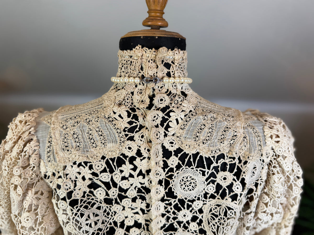 Irish Crochet Lace Blouse, ca. 1901