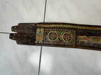 Traditional Leather Satchel with Feather-Quill Embroidery – Transylvania, ca. 1810