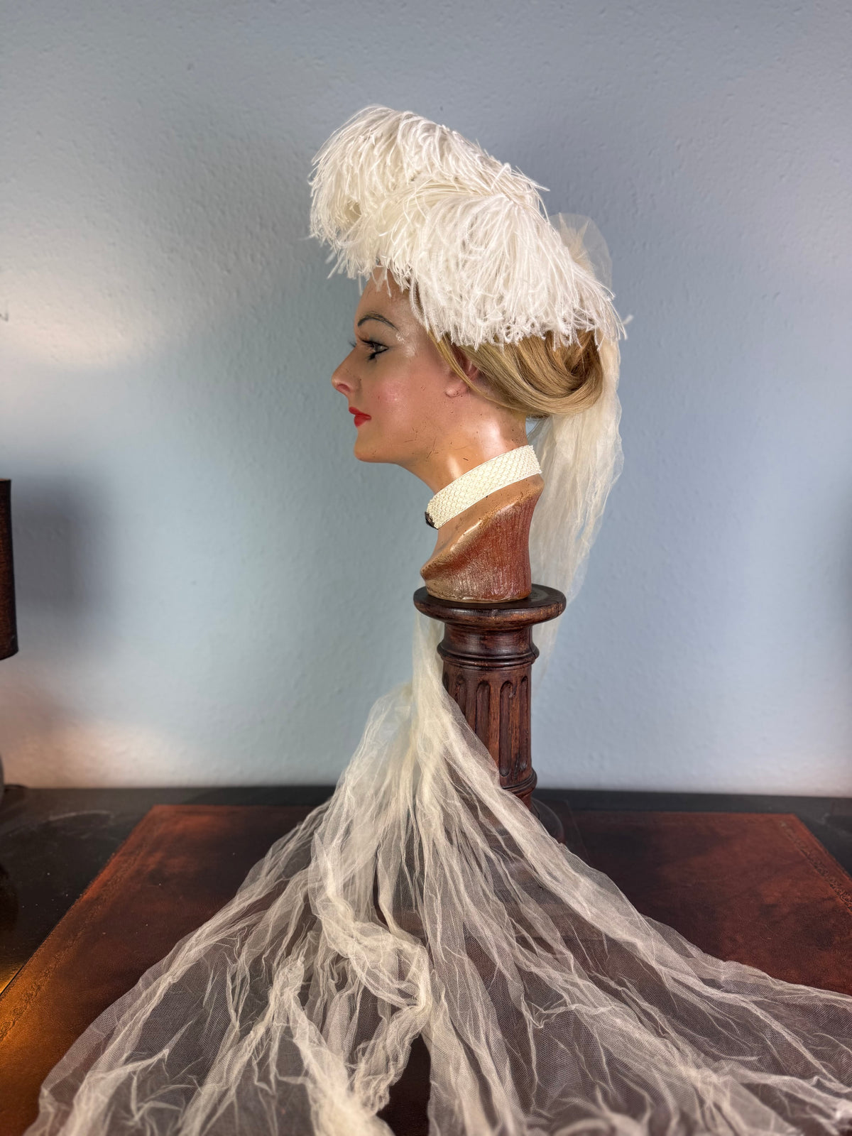 Victorian Ostrich Feather Court Headpiece, ca. 1890 – Debutante Hair Ornament