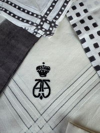 ROYAL Antique Mourning Handkerchief Collection, 19 Pieces with Württemberg Monograms, c. 1900