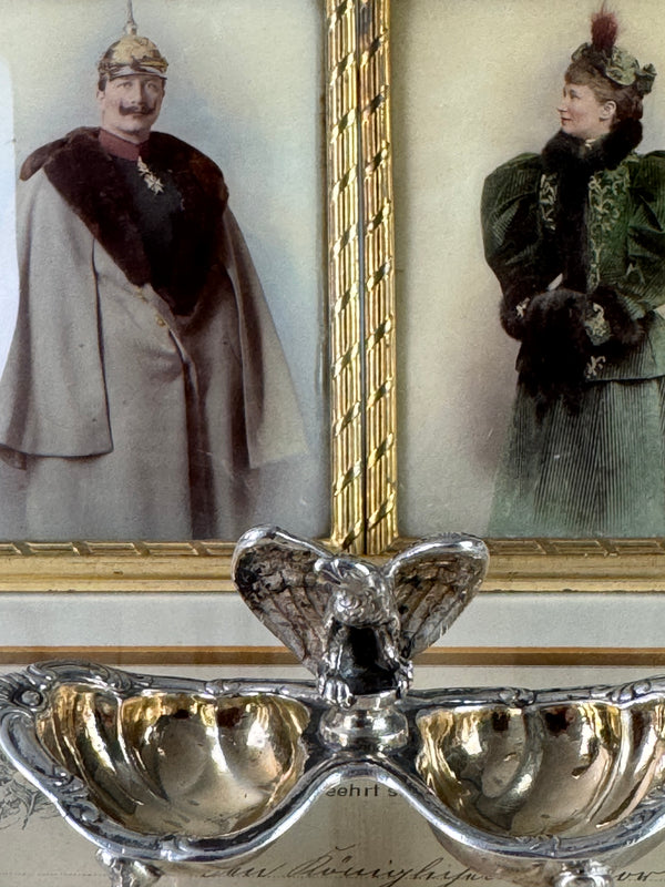 SY & WAGNER Silver Salt Cellar, Prince Wilhelm, Kaiser Wilhelm II, ca. 1880