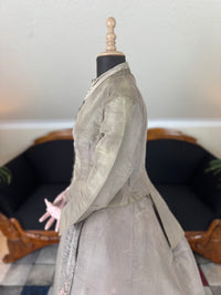 RILEY Silk Day Dress with Swallowtail Bodice, Stamford, ca. 1867