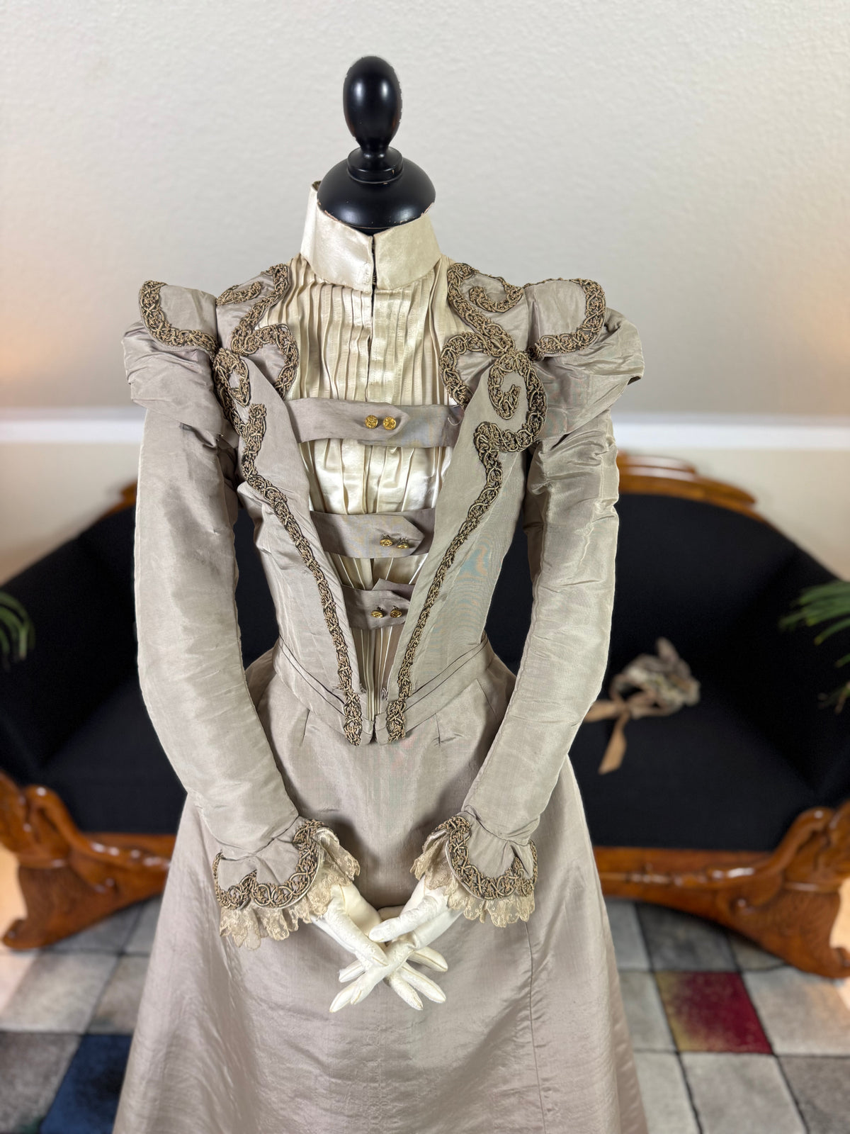 Antique Victorian Walking Dress, ca. 1897 - Three-Piece English Ensemble