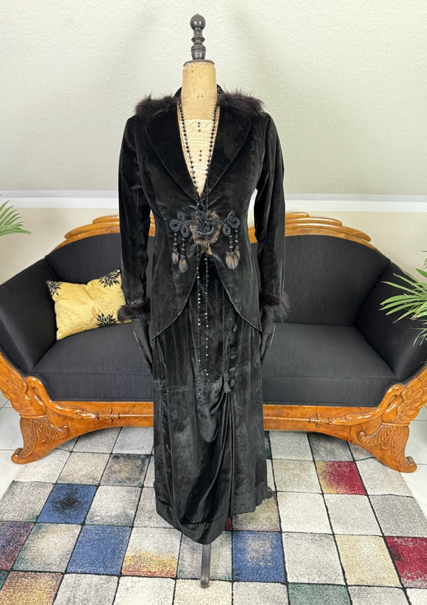 Velvet Walking Dress, America, ca. 1912