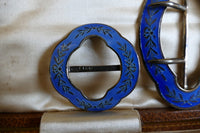 HENRY MATTHEWS Service de table ancien en argent et émail, Birmingham, 1910