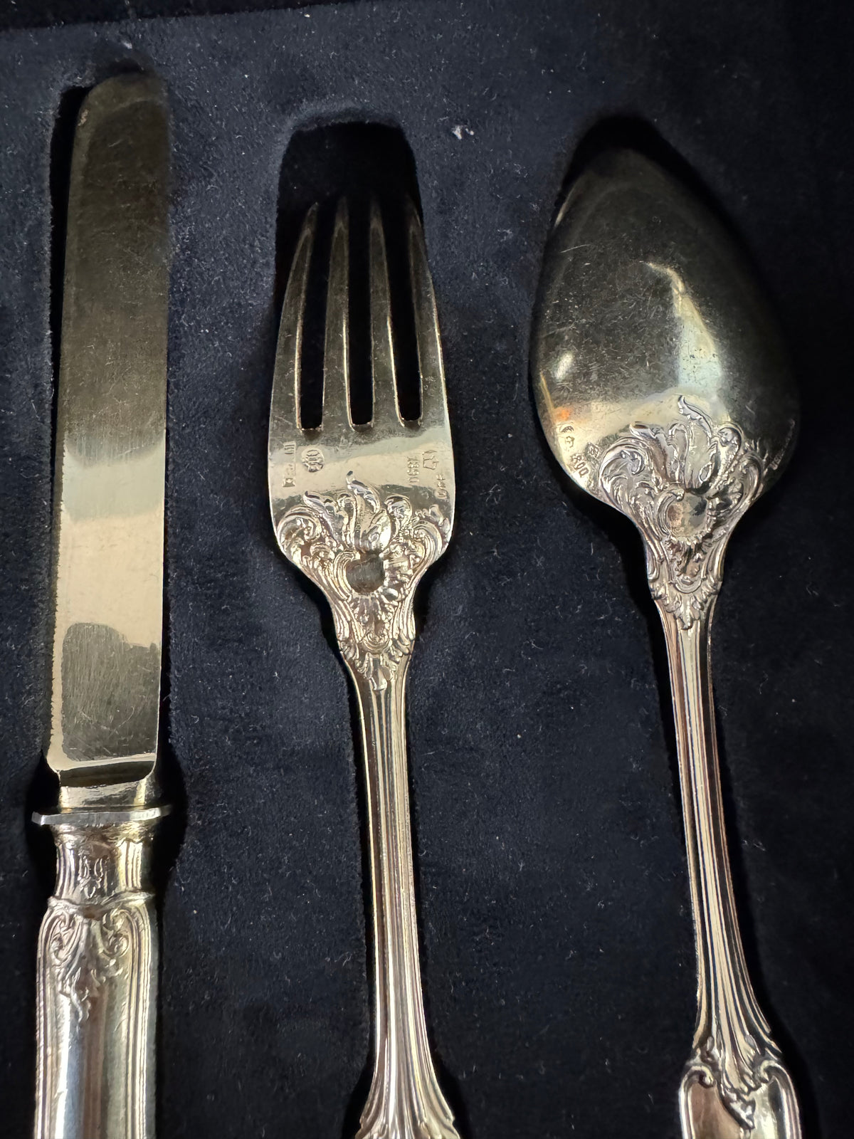 Gilded Silver Cutlery, Rococo Service, Emperor Wilhelm II