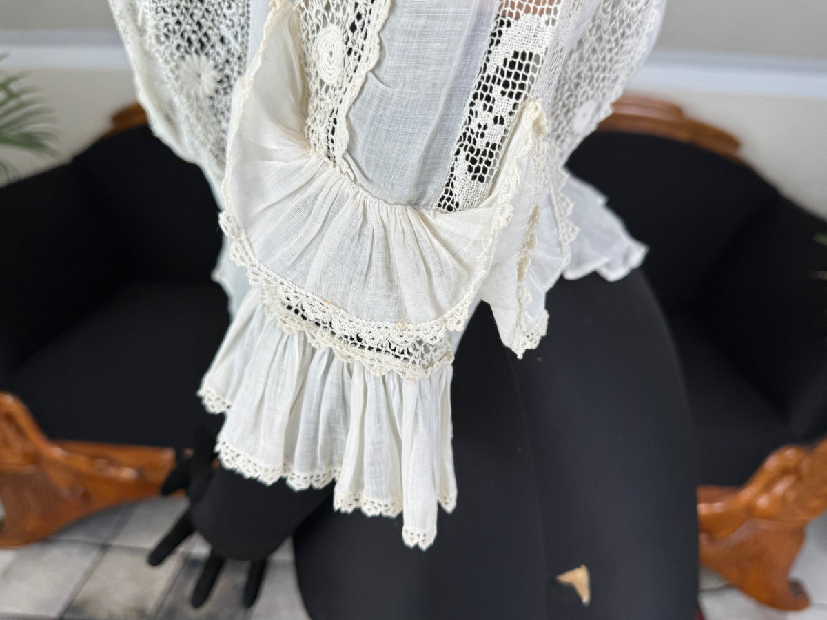 Irish Chrochet and Maltese Lace Blouse, ca. 1904