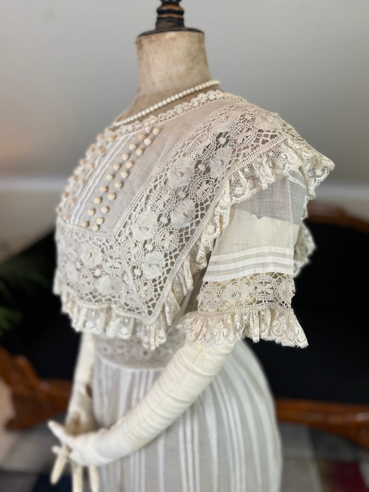 Antique Edwardian Tea Dress, America, ca. 1906