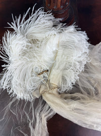 Victorian Ostrich Feather Court Headpiece, ca. 1890 – Debutante Hair Ornament