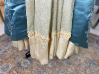 Chantilly & Sky Blue Satin Evening Dress, ca. 1914