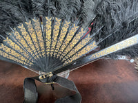 Set of Four Feather Fans and Three Antique Hand Fans – Late 19th to Early 20th Century