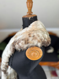 Goose Feather Collar Stole, Muff and Hat Appliqué, ca. 1890