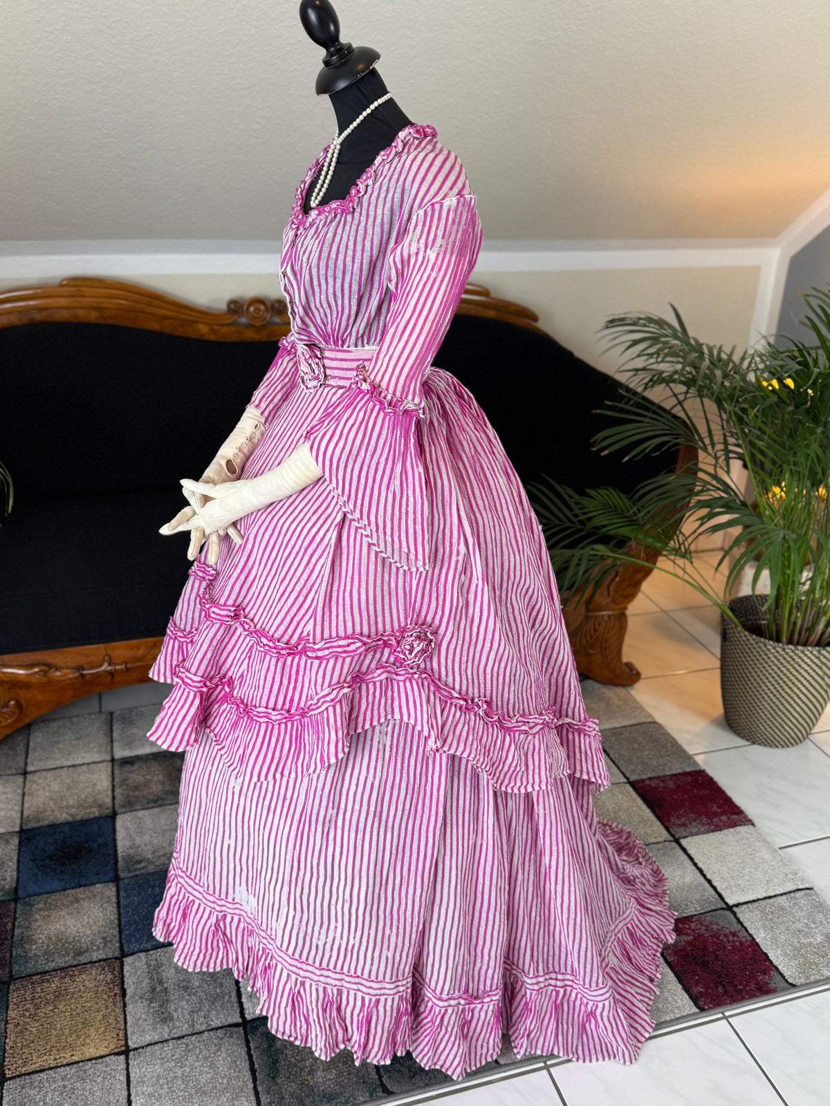 A Young Lady’s Summer Elegance – Antique Dress, ca. 1858