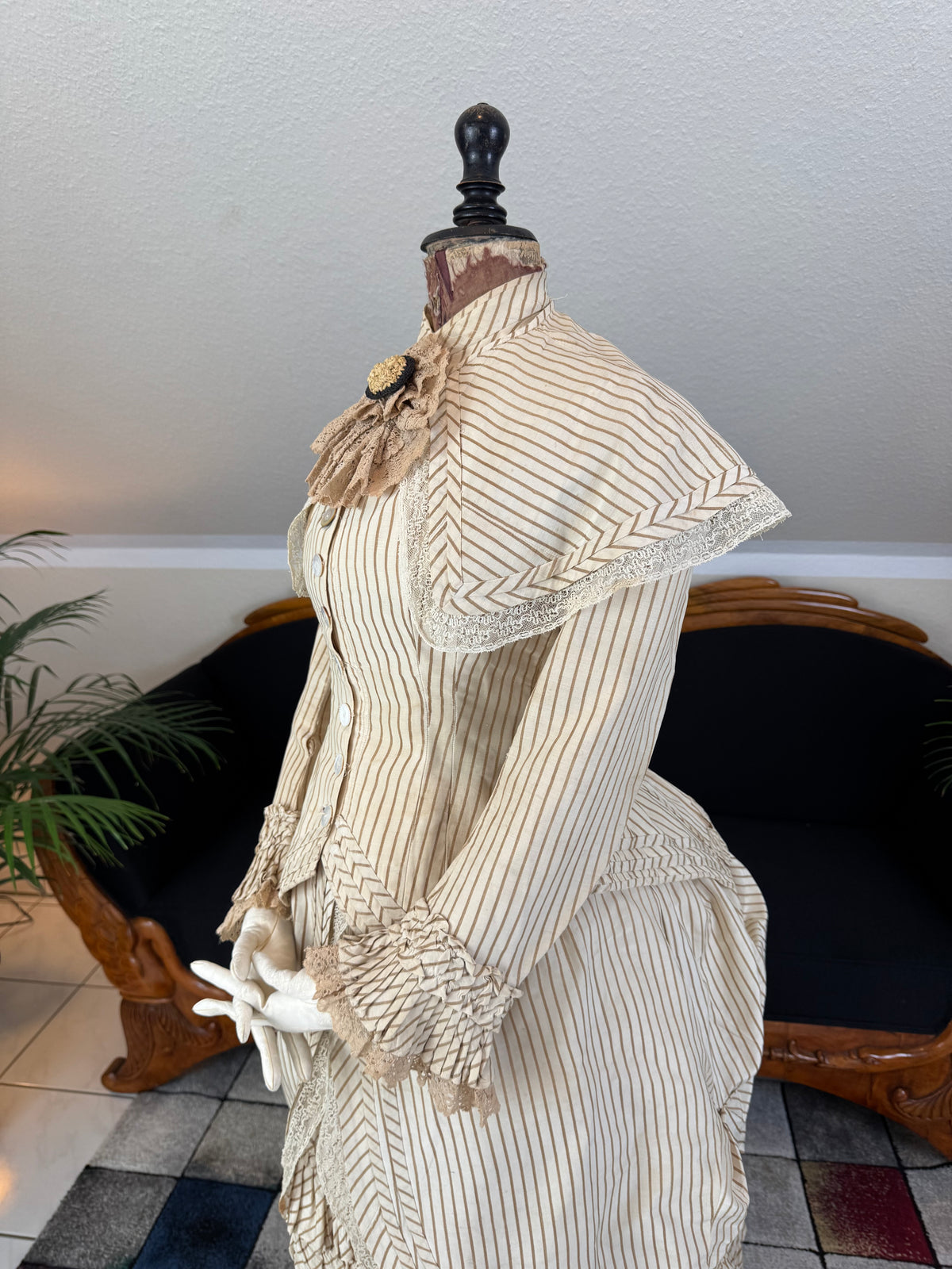 Antique Victorian Travel Dress, ca. 1883
