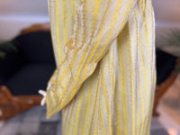 Robe du soir Empire en soie à motifs, vers 1810