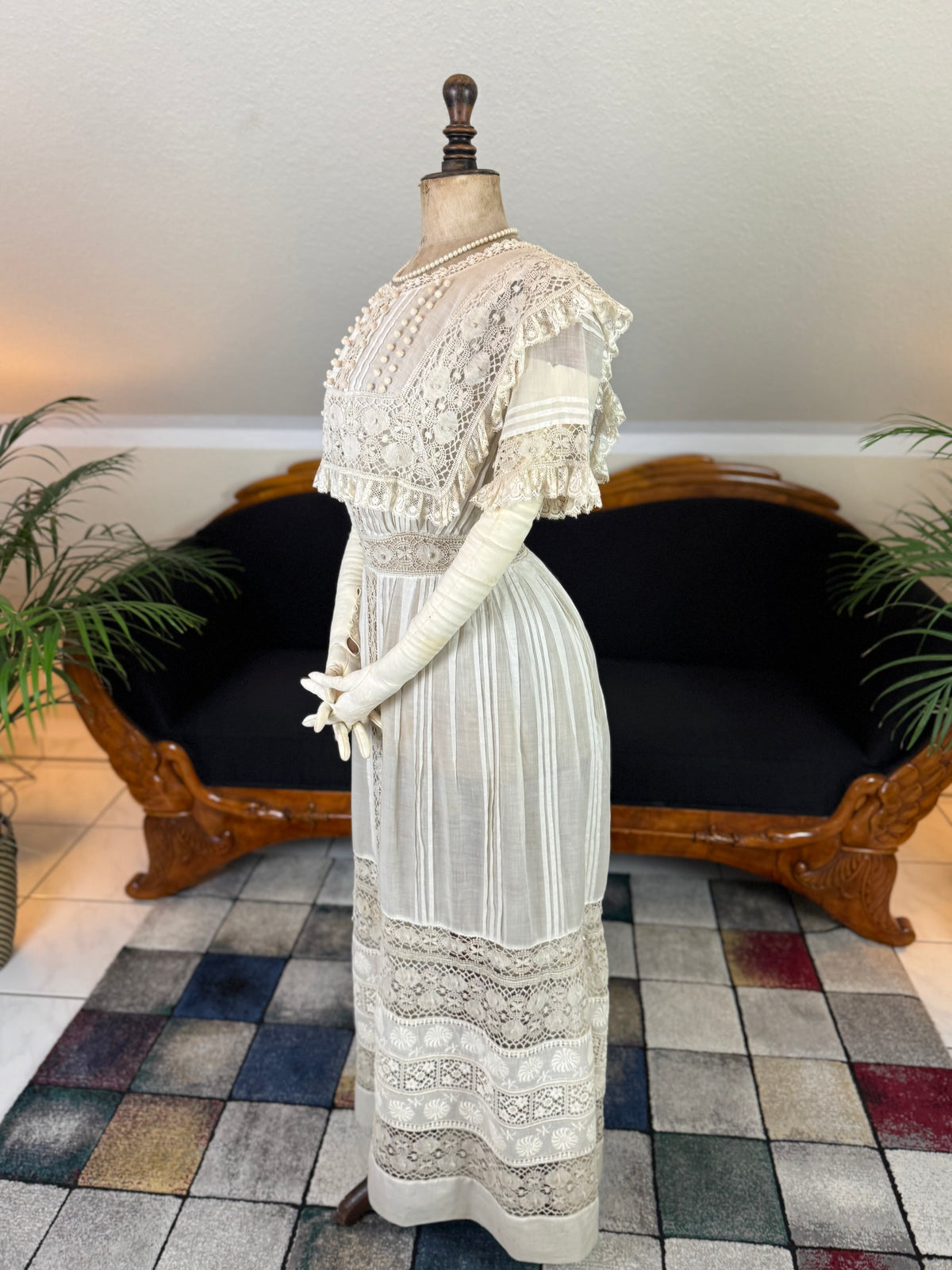 Antique Edwardian Tea Dress, America, ca. 1906