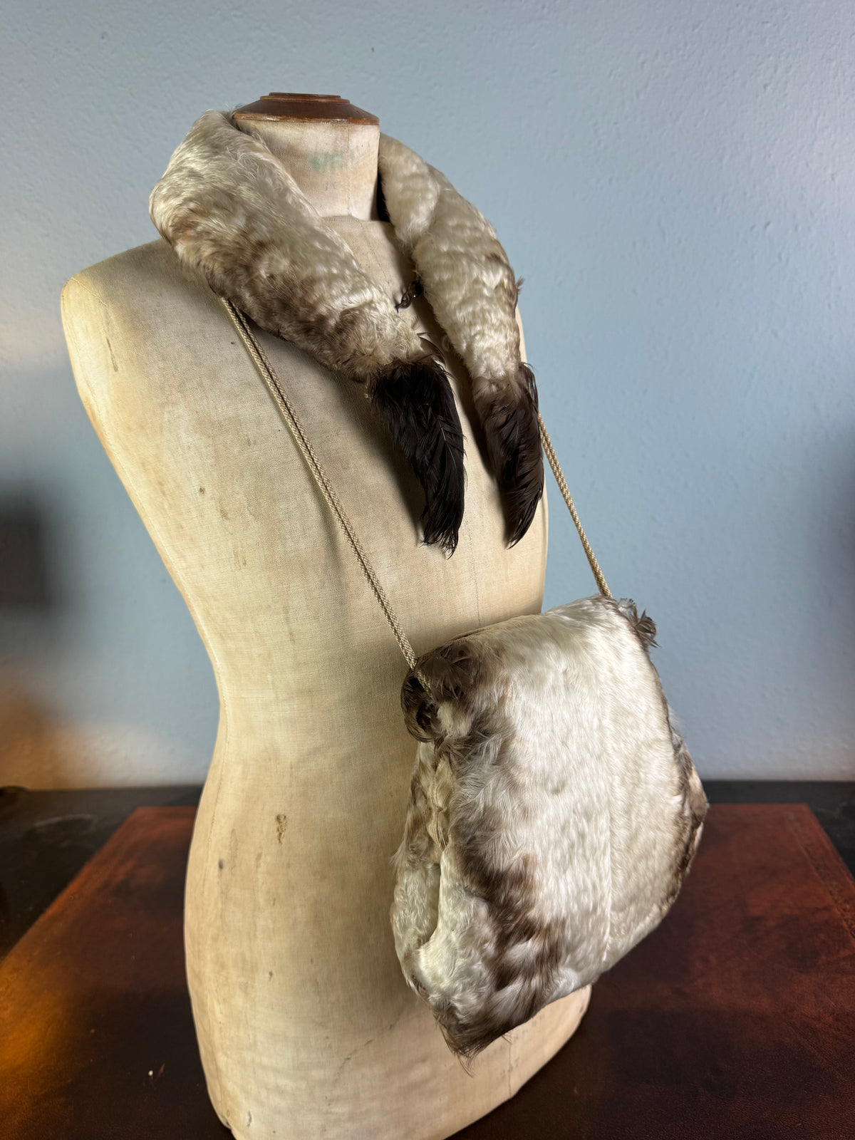 Antique Goose Feather Muff and Collar, England, ca. 1890 – Child’s Accessory