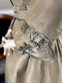 Antique Victorian Silk Gown, England, ca. 1868