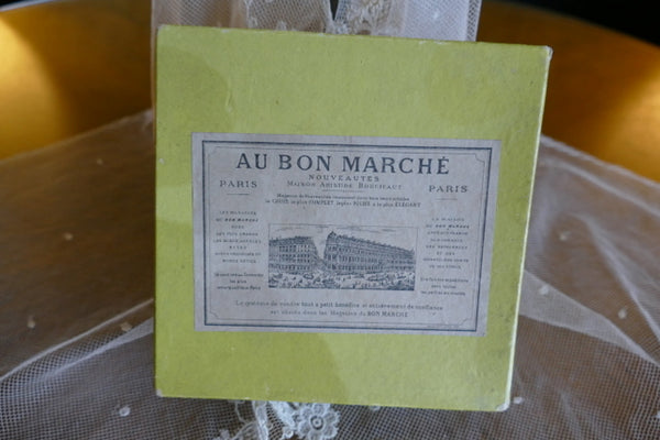 AU BON MARCHÈ Antique Children's Evening Cap, ca. 1900