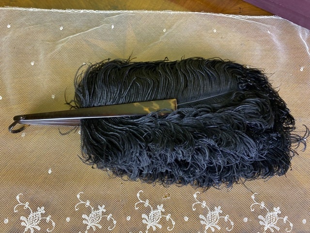 Ostrich Feather Fan, ca. 1900