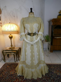 MACHERET Society Dress, New York & Paris, ca. 1901