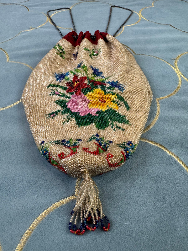 Antike Perlentasche, Deutschland, ca. 1890