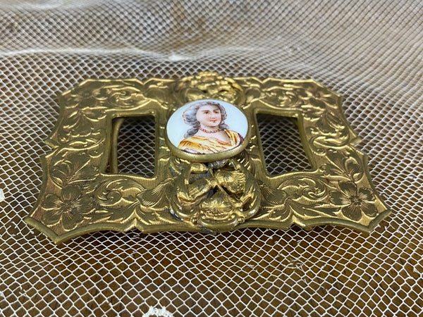 Belt Buckle with Baroque Lady, ca. 1890