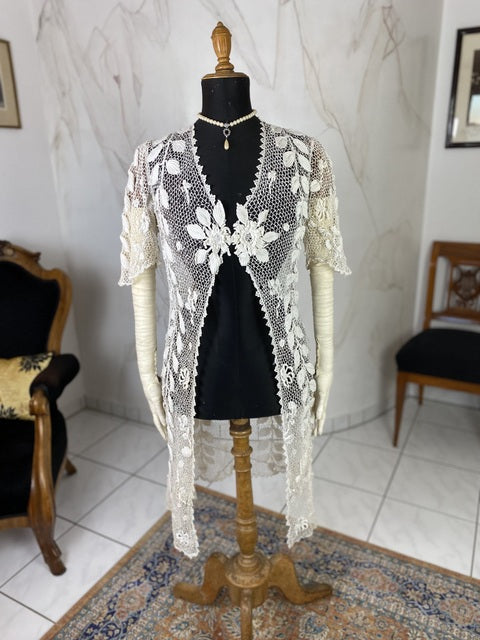 Irish Crochet Long Jacket, England, ca. 1908