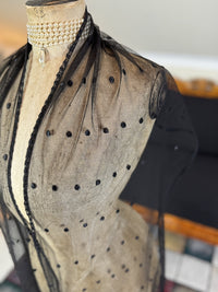 Polka Dot Tulle Shawl, ca. 1910