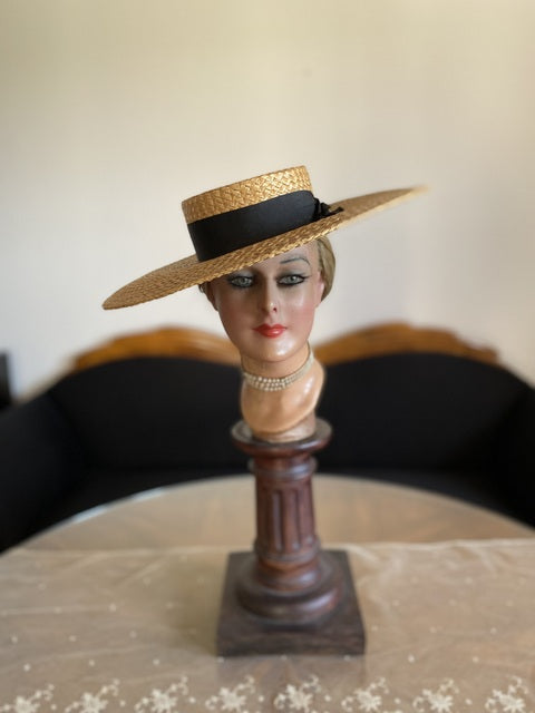 ROBERT HEATH Antique Ladys Straw Hat, England, ca. 1899