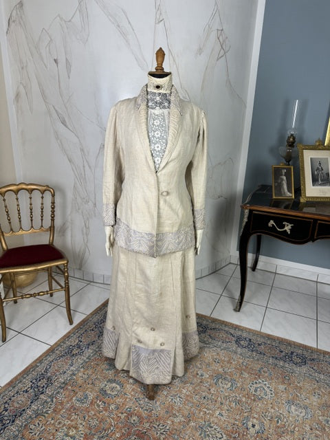 Linen Walking Dress, England, ca. 1909