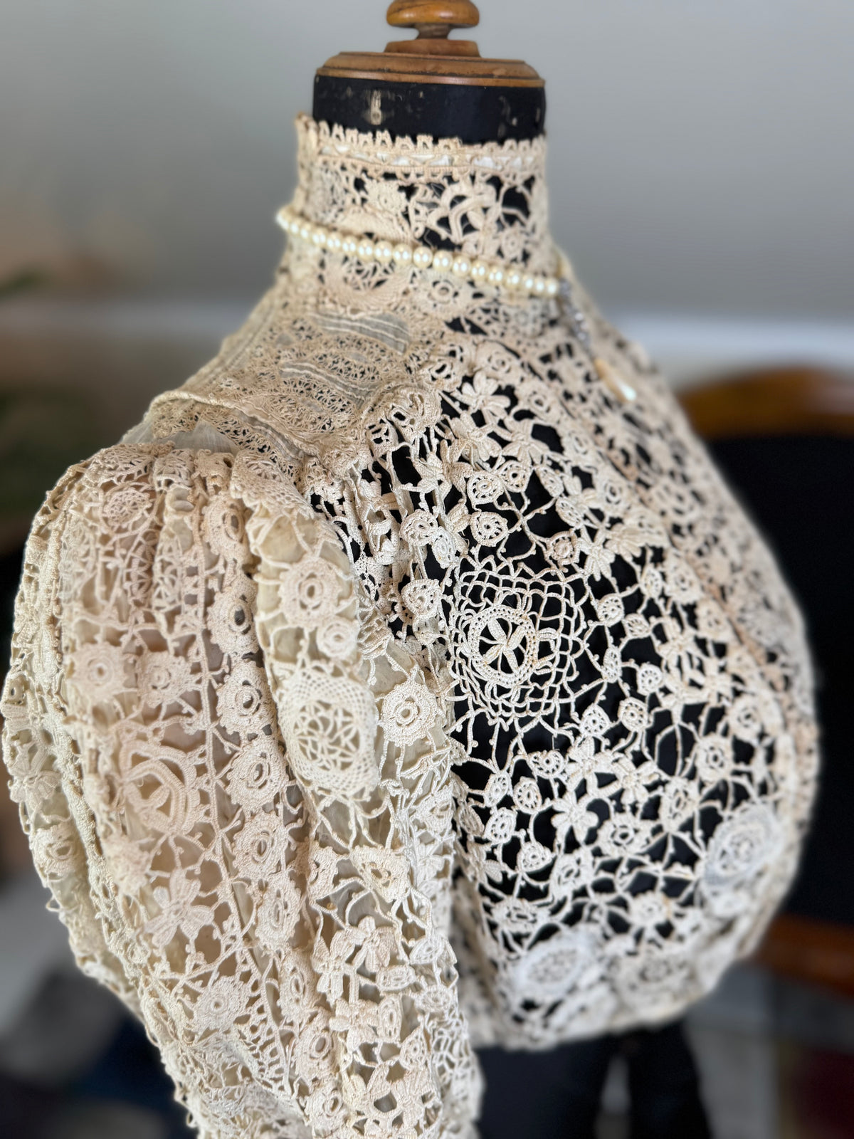 Irish Crochet Lace Blouse, ca. 1901