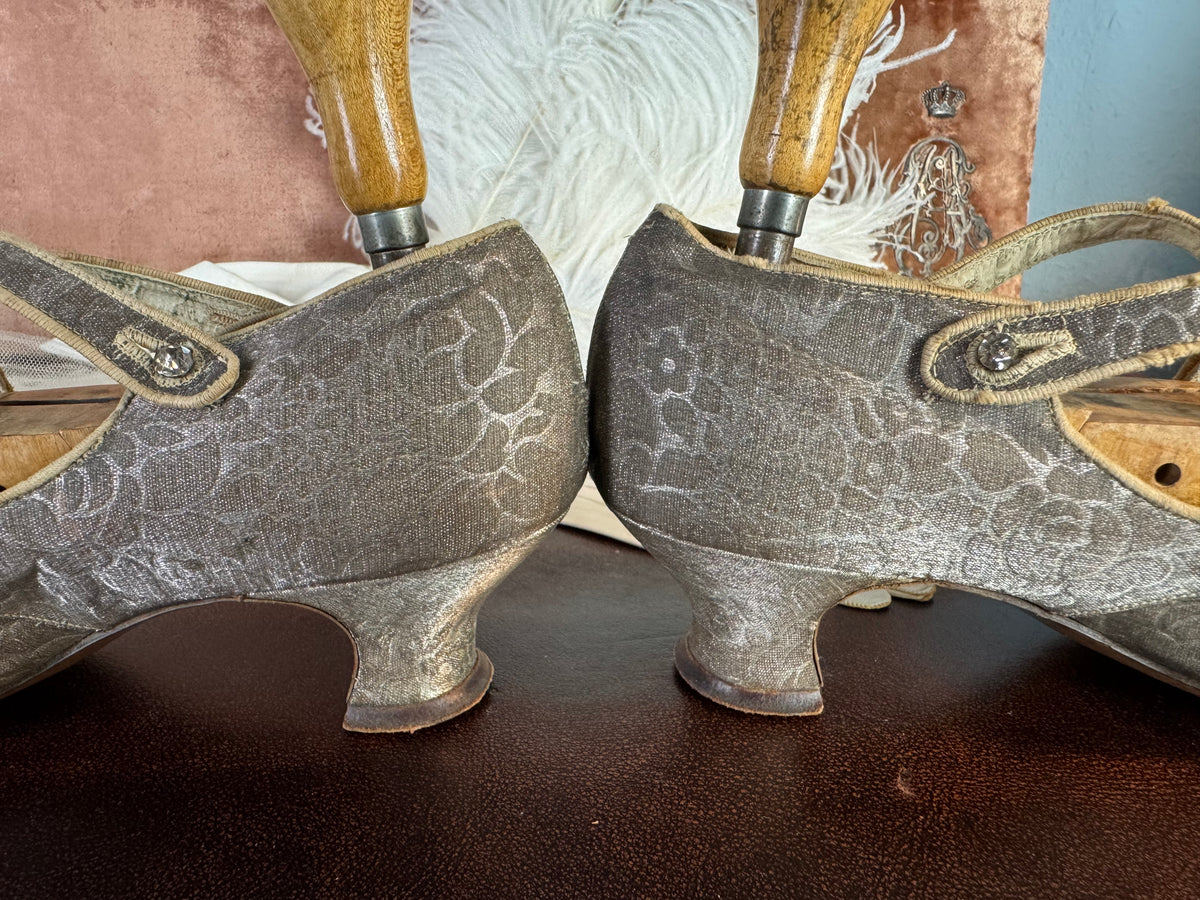 WIENER WERKSTÄTTE Shoes, Enamel Medaillons, Vienna, ca. 1910