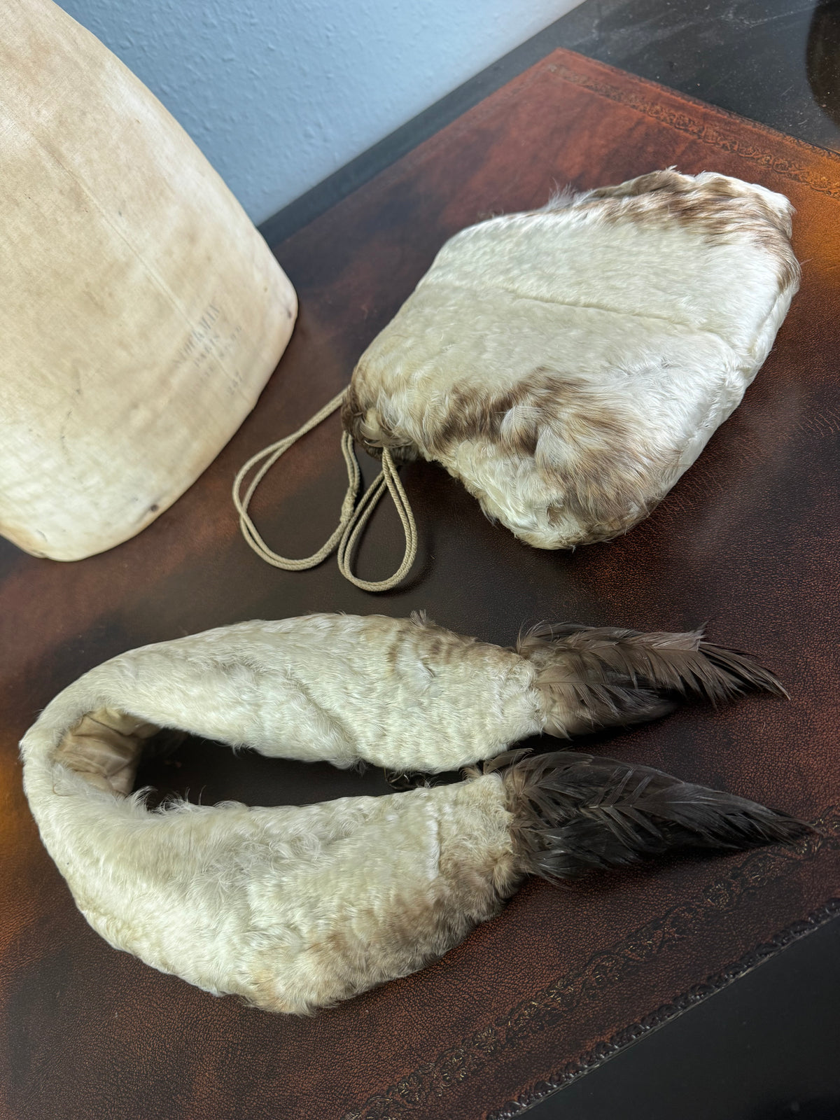 Antique Goose Feather Muff and Collar, England, ca. 1890 – Child’s Accessory