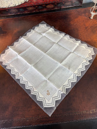 ROYAL Antique Mourning Handkerchief Collection, 19 Pieces with Württemberg Monograms, c. 1900