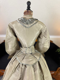 Antique Victorian Silk Gown, England, ca. 1868