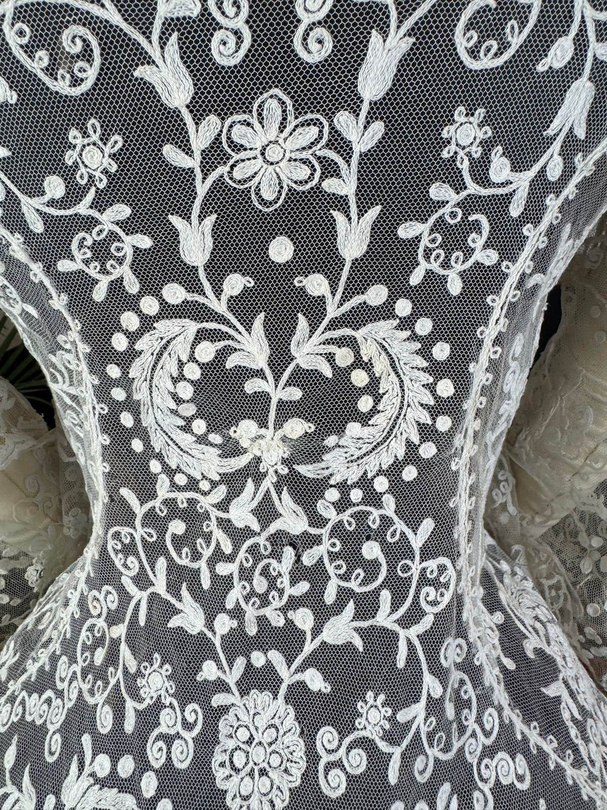 Edwardian White Embroidered Tulle Jacket, England, ca. 1906 – Decorative Overlay Garment
