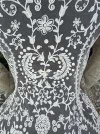 Edwardian White Embroidered Tulle Jacket, England, ca. 1906 – Decorative Overlay Garment