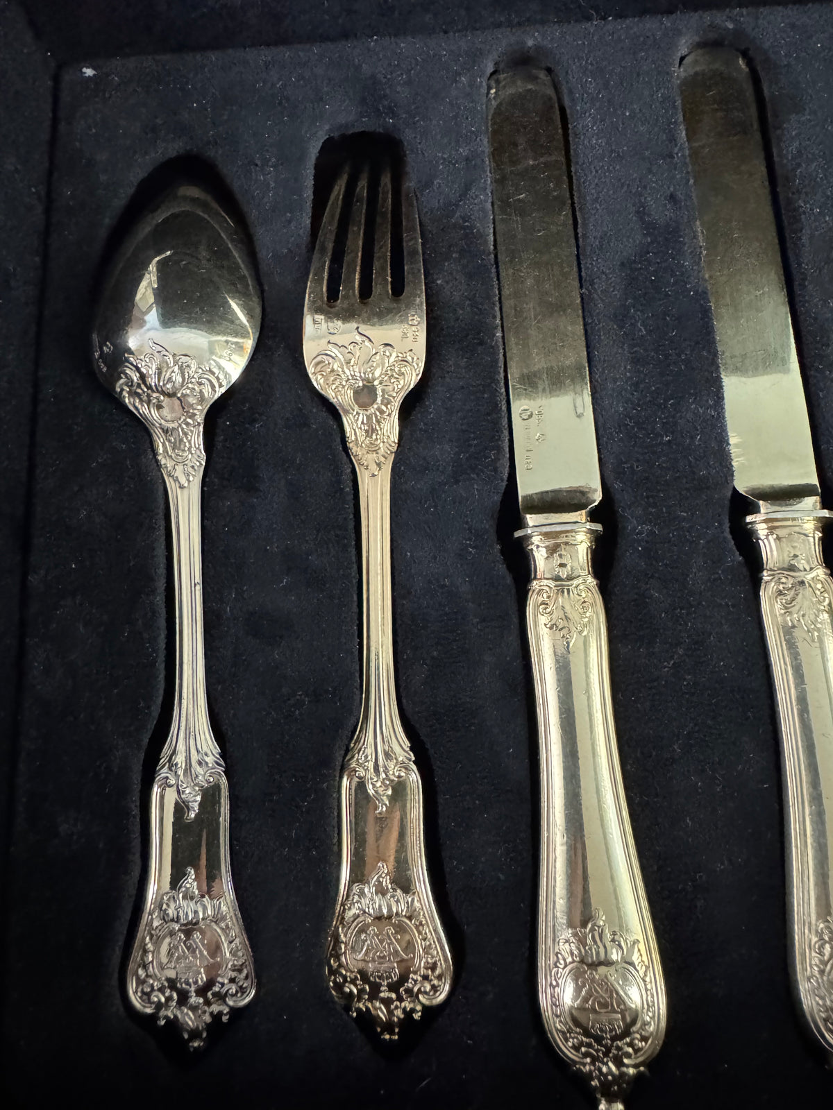 Gilded Silver Cutlery, Rococo Service, Emperor Wilhelm II