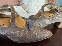 WIENER WERKSTÄTTE Shoes, Enamel Medaillons, Vienna, ca. 1910