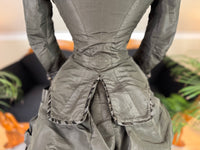 Antique Victorian Bustle Day Dress – American Satin Ensemble circa 1880