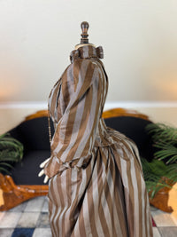 Antique Victorian Striped Day Dress – American Silk Ensemble circa 1891