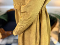 Antique Regency Gown in Gold Moiré Silk, ca. 1815-1820