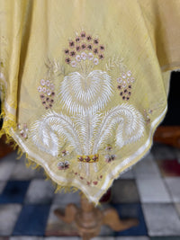 Regency Shawl with Prince of Wales’s Feathers Embroidery, ca. 1805