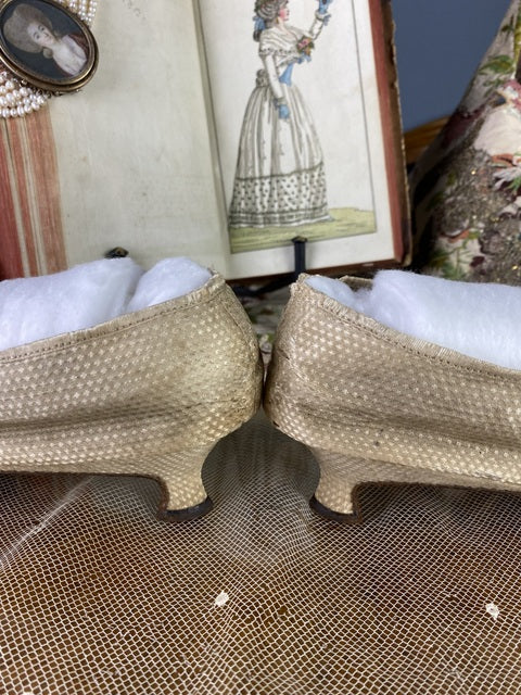 Embroidered Rococo Shoes, ca. 1790
