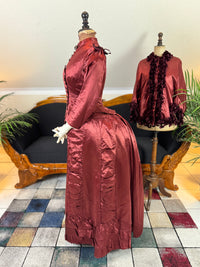 Ensemble de visite victorien antique, vers 1883