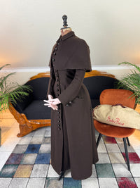 Ensemble de voyage victorien en laine avec sac assorti, Allemagne, vers 1898