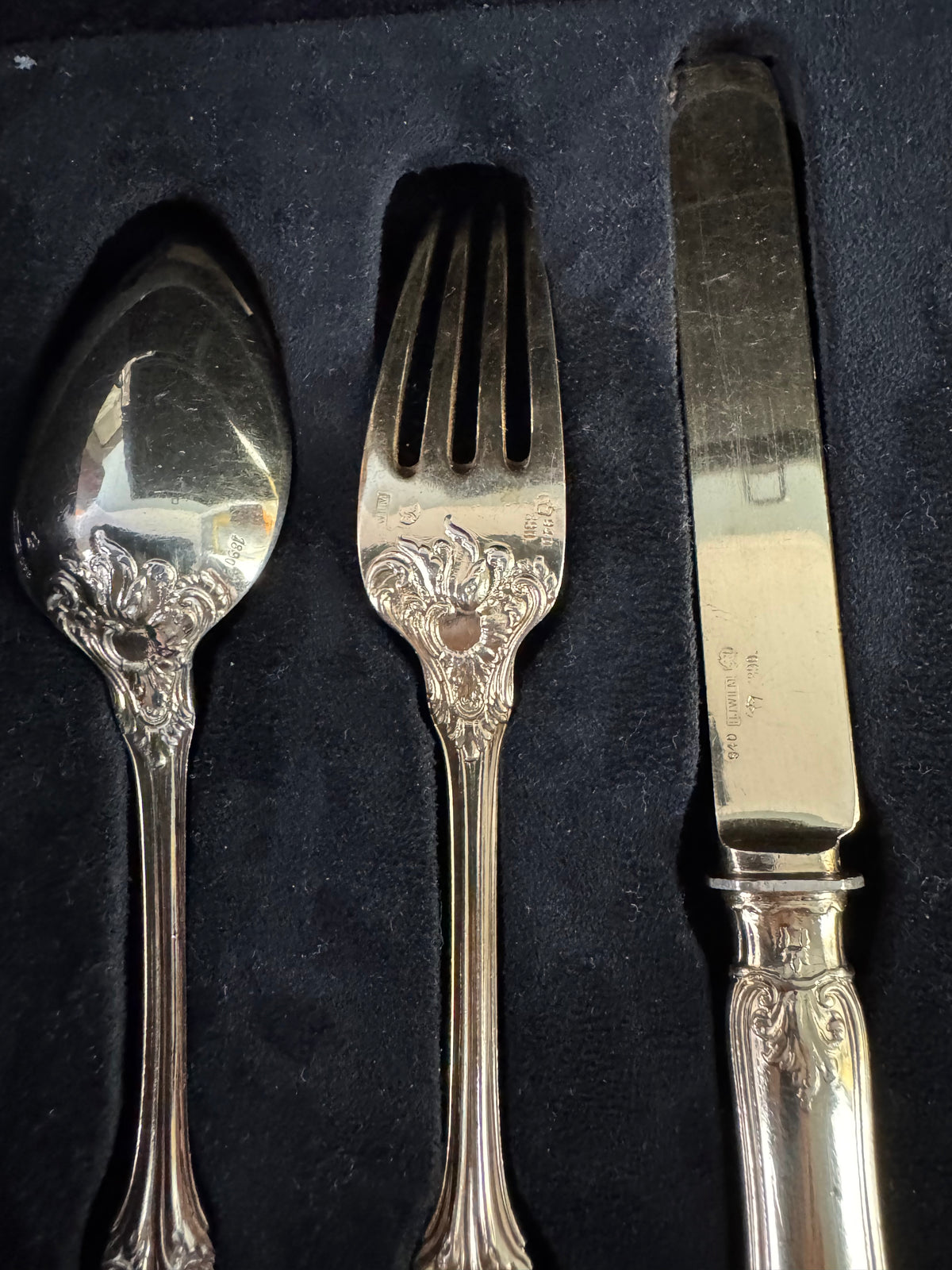 Gilded Silver Cutlery, Rococo Service, Emperor Wilhelm II