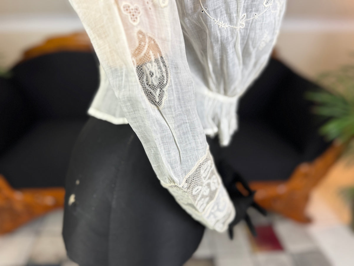 Irish Lace and Whitework Blouse, ca. 1908