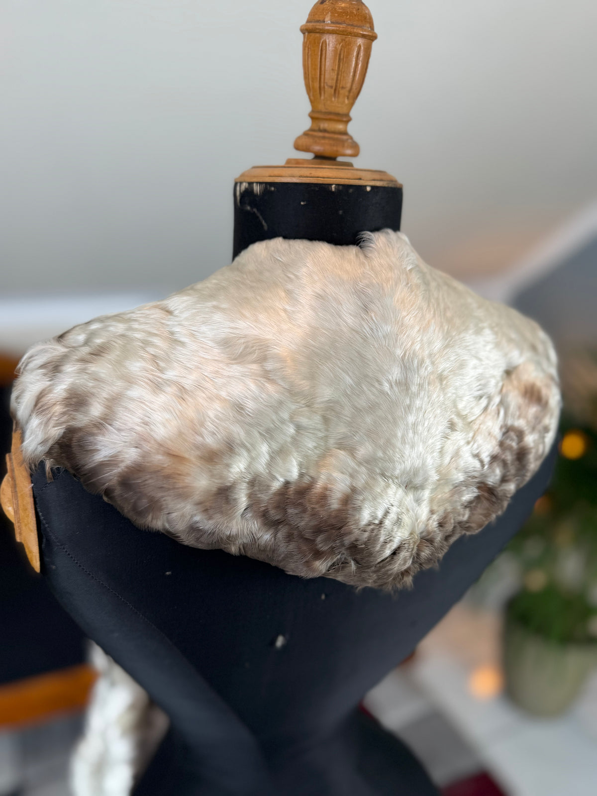 Goose Feather Collar Stole, Muff and Hat Appliqué, ca. 1890